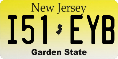 NJ license plate I51EYB