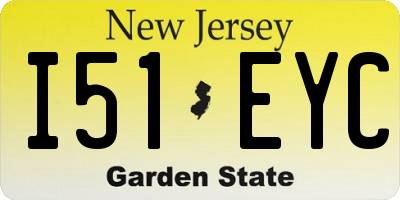 NJ license plate I51EYC