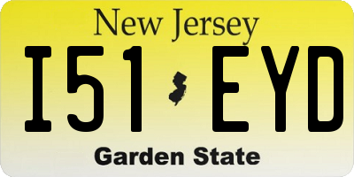 NJ license plate I51EYD