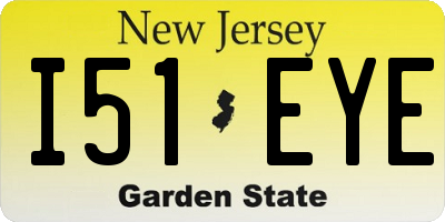 NJ license plate I51EYE
