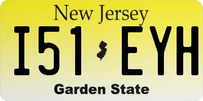 NJ license plate I51EYH