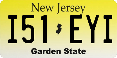 NJ license plate I51EYI