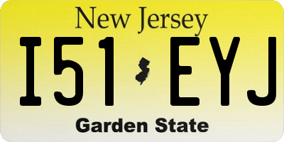 NJ license plate I51EYJ