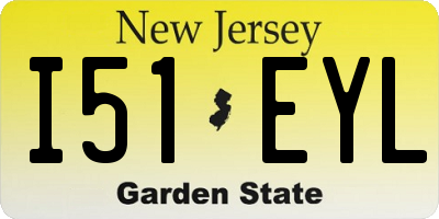 NJ license plate I51EYL