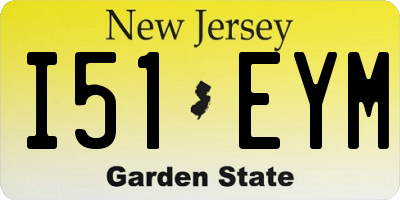 NJ license plate I51EYM