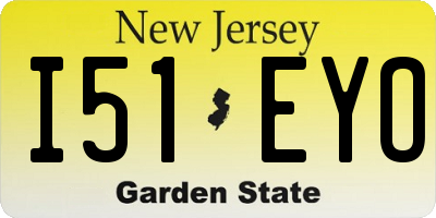 NJ license plate I51EYO