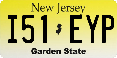 NJ license plate I51EYP