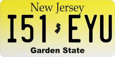 NJ license plate I51EYU