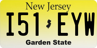NJ license plate I51EYW