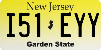 NJ license plate I51EYY