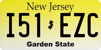 NJ license plate I51EZC