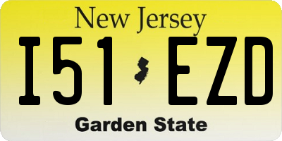 NJ license plate I51EZD