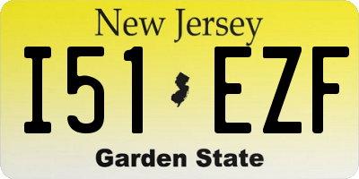 NJ license plate I51EZF