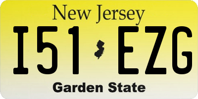 NJ license plate I51EZG