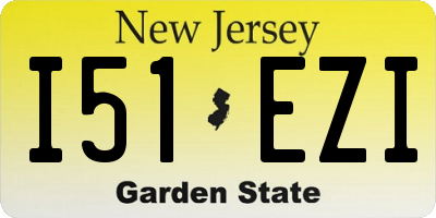 NJ license plate I51EZI
