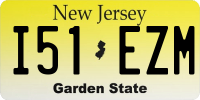 NJ license plate I51EZM