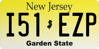 NJ license plate I51EZP