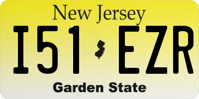 NJ license plate I51EZR