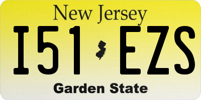 NJ license plate I51EZS