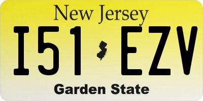 NJ license plate I51EZV