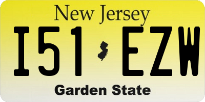 NJ license plate I51EZW