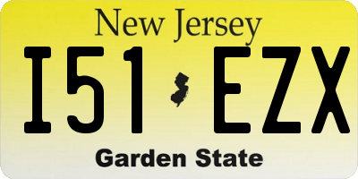 NJ license plate I51EZX