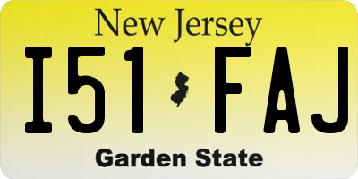 NJ license plate I51FAJ