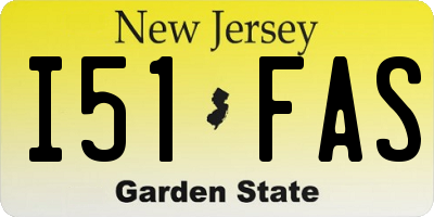 NJ license plate I51FAS