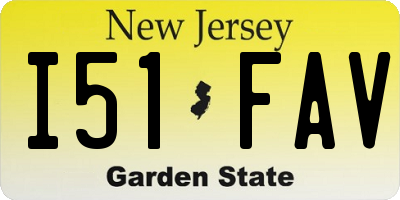 NJ license plate I51FAV