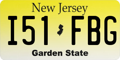 NJ license plate I51FBG