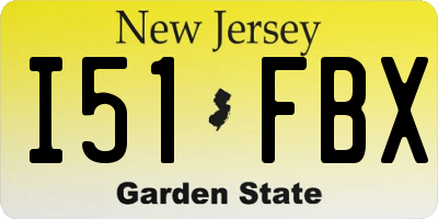 NJ license plate I51FBX