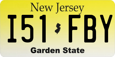 NJ license plate I51FBY