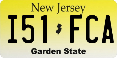 NJ license plate I51FCA
