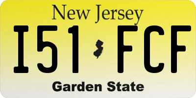 NJ license plate I51FCF