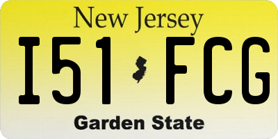 NJ license plate I51FCG