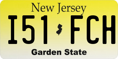 NJ license plate I51FCH