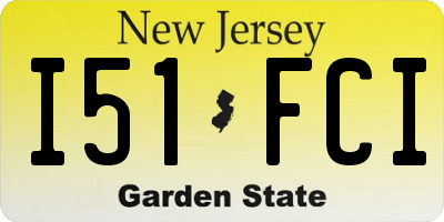 NJ license plate I51FCI