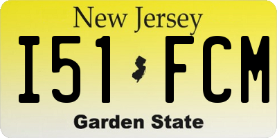 NJ license plate I51FCM