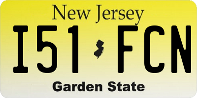 NJ license plate I51FCN