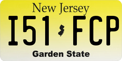 NJ license plate I51FCP