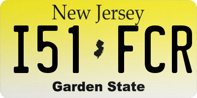 NJ license plate I51FCR