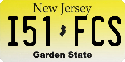 NJ license plate I51FCS