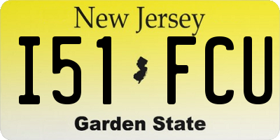 NJ license plate I51FCU