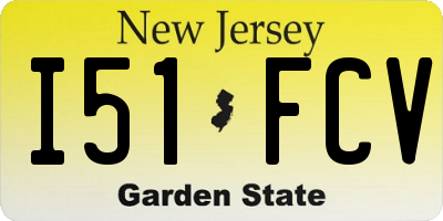 NJ license plate I51FCV