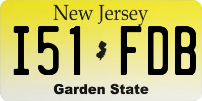 NJ license plate I51FDB