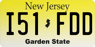 NJ license plate I51FDD