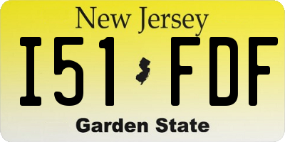 NJ license plate I51FDF