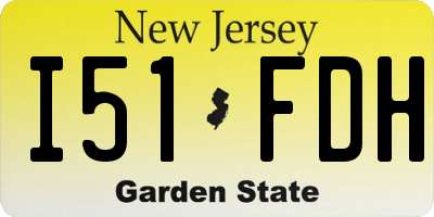 NJ license plate I51FDH