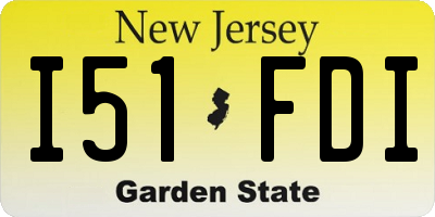 NJ license plate I51FDI
