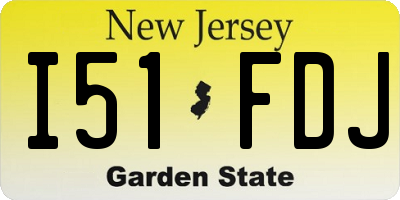 NJ license plate I51FDJ